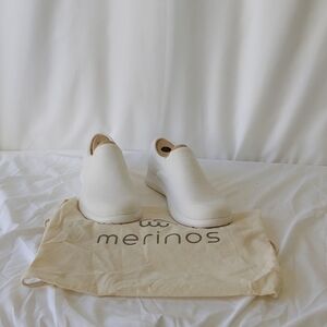 Merinos Men's White Slip On Shoes Size 8W NWT